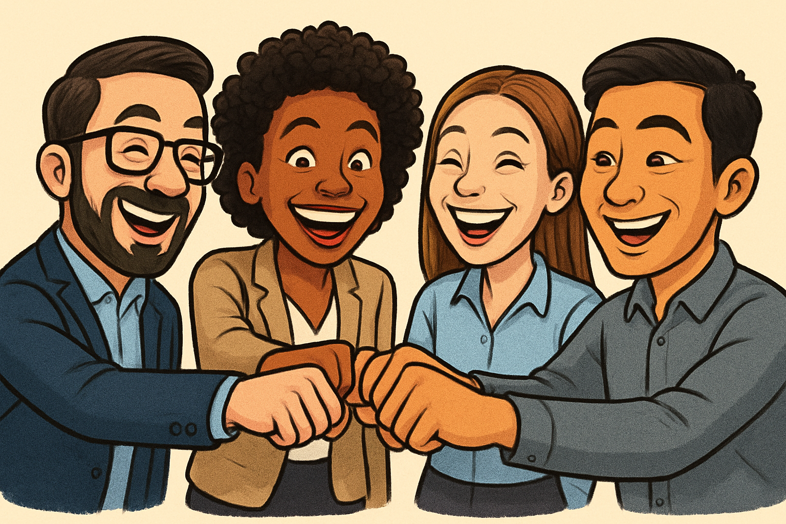 People connected in a collaborative network